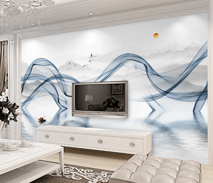 3D Red Boat WC1045 Wall Murals Wallpaper AJ Wallpaper 2
