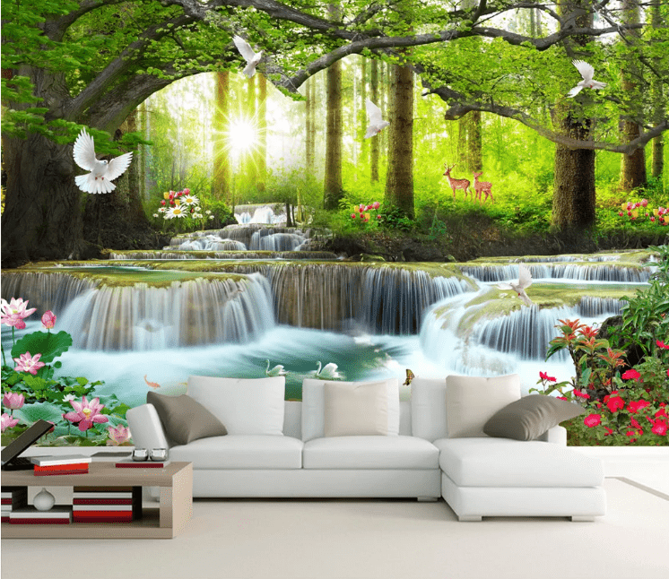 3D River Dove WC1010 Wall Murals Wallpaper AJ Wallpaper 2