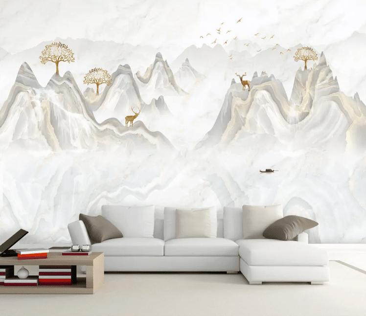 3D Fawn Mountain WC997 Wall Murals Wallpaper AJ Wallpaper 2