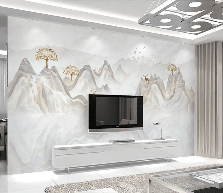 3D Fawn Mountain WC997 Wall Murals Wallpaper AJ Wallpaper 2