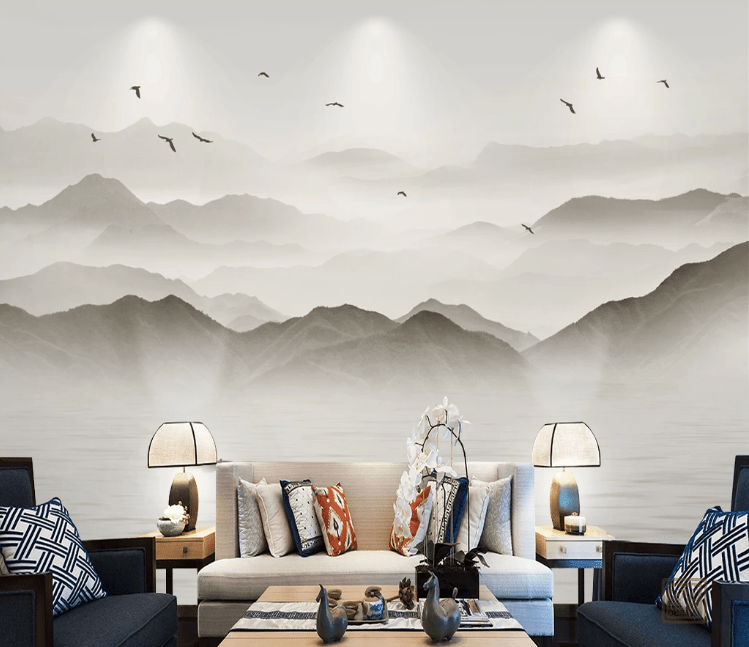 3D Goose Mountain WC921 Wall Murals Wallpaper AJ Wallpaper 2