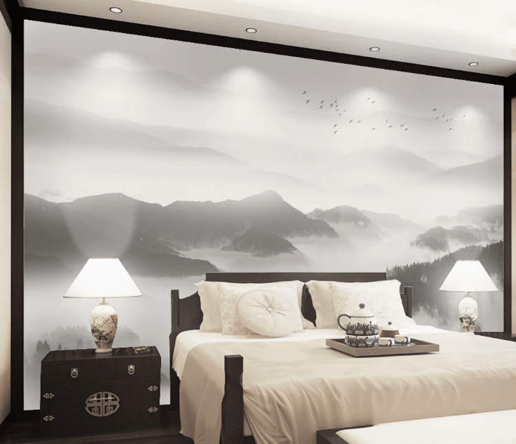 3D Mountain Fog WC911 Wall Murals Wallpaper AJ Wallpaper 2