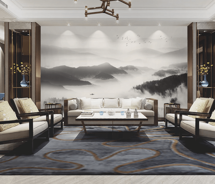 3D Mountain Fog WC911 Wall Murals Wallpaper AJ Wallpaper 2
