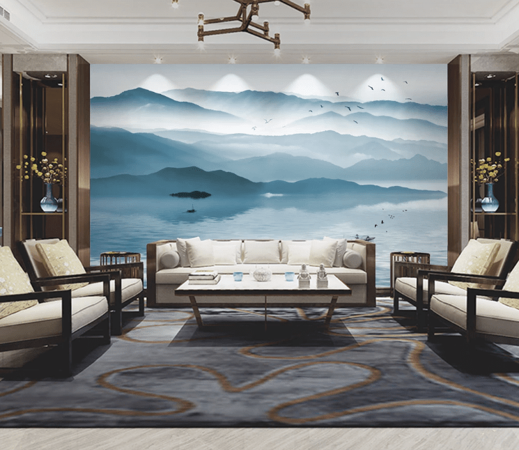 3D Mountain Rriver WC910 Wall Murals Wallpaper AJ Wallpaper 2