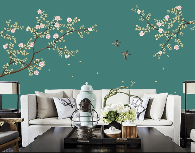 3D Plum Bird WC861 Wall Murals Wallpaper AJ Wallpaper 2