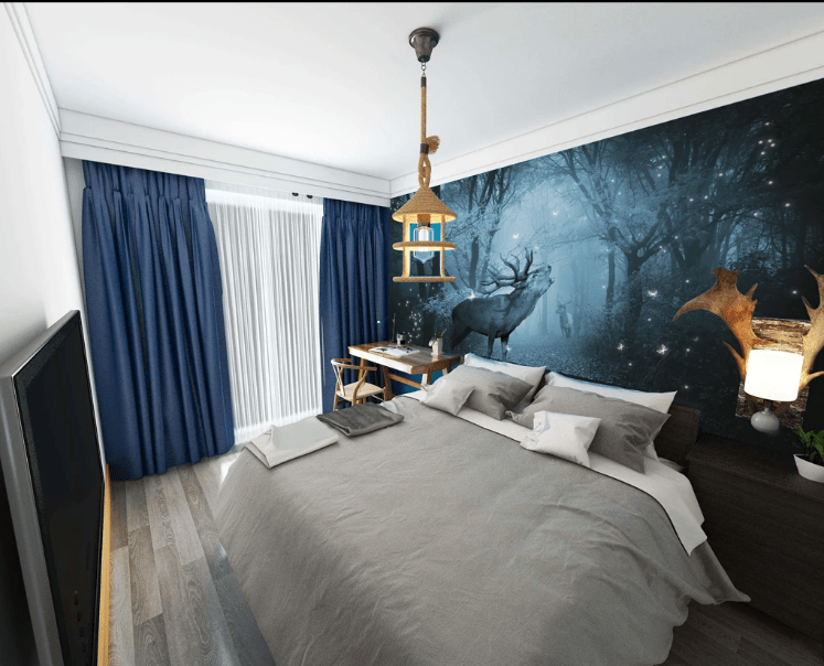 3D Firefly Deer WC835 Wall Murals Wallpaper AJ Wallpaper 2