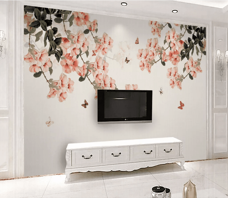 3D Flower Leaves WC815 Wall Murals Wallpaper AJ Wallpaper 2