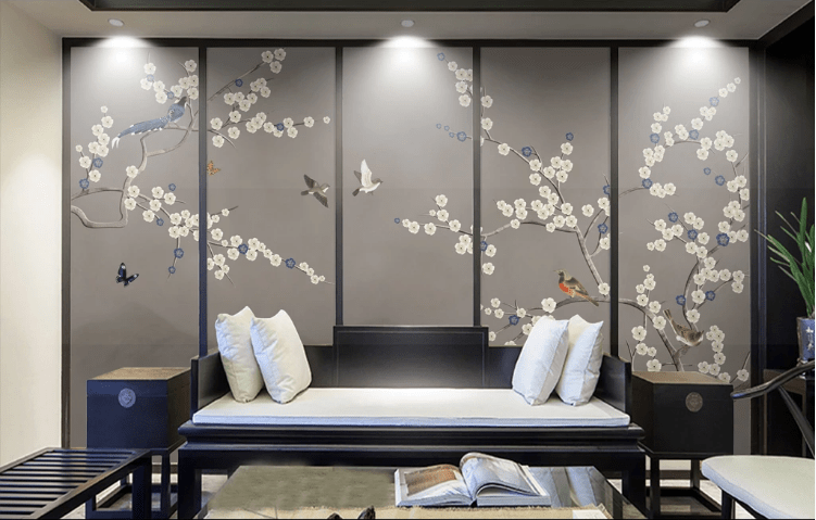 3D Magpie Plum WC809 Wall Murals Wallpaper AJ Wallpaper 2