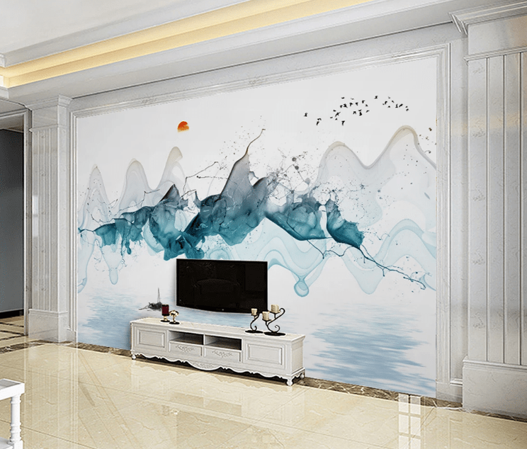 3D Lake Boat WC676 Wall Murals Wallpaper AJ Wallpaper 2