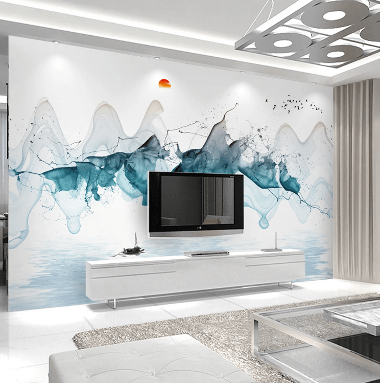 3D Lake Boat WC676 Wall Murals Wallpaper AJ Wallpaper 2