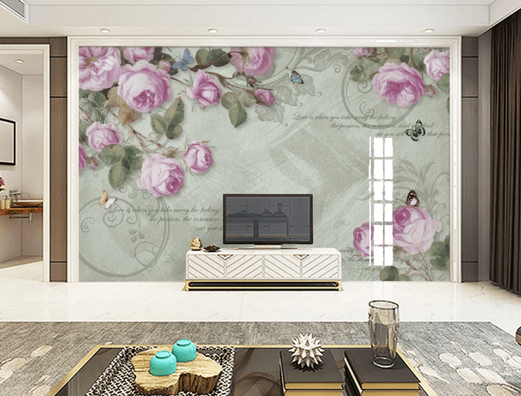 3D Rose Postcard WC622 Wall Murals Wallpaper AJ Wallpaper 2