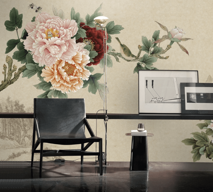 3D Peony Fragrance WC518 Wall Murals Wallpaper AJ Wallpaper 2