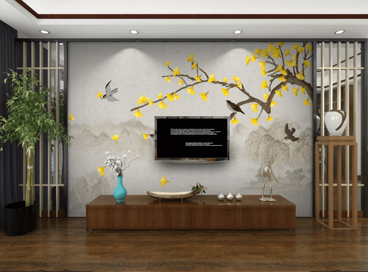 3D Swallow Tree WC480 Wall Murals Wallpaper AJ Wallpaper 2