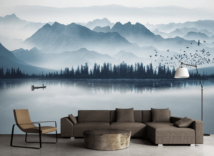 3D Woods Lake WC432 Wall Murals Wallpaper AJ Wallpaper 2