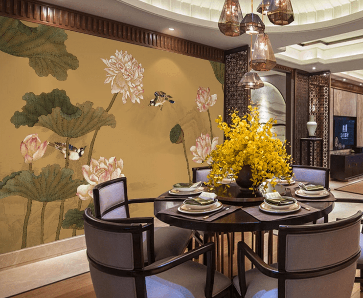 3D Lotus Bird WC386 Wall Murals Wallpaper AJ Wallpaper 2
