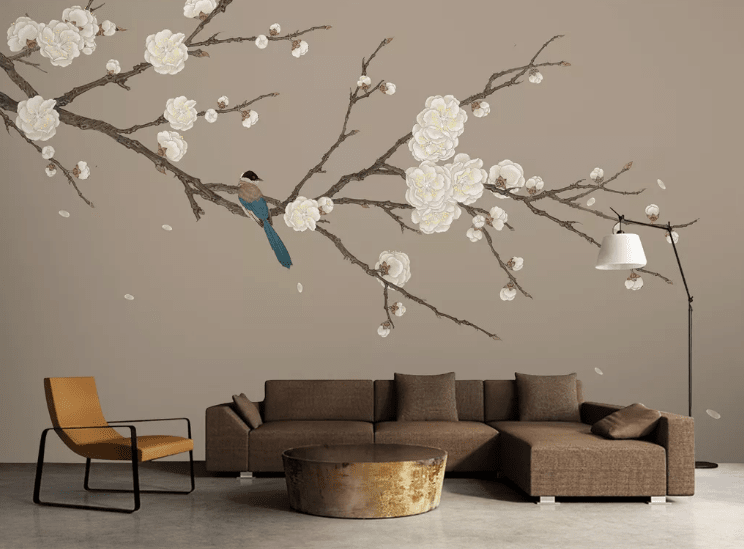 3D White Plum WC374 Wall Murals Wallpaper AJ Wallpaper 2
