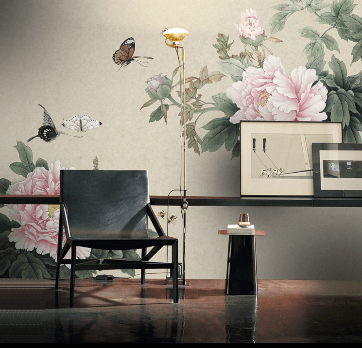 3D Pink Peony Bee WC344 Wall Murals Wallpaper AJ Wallpaper 2