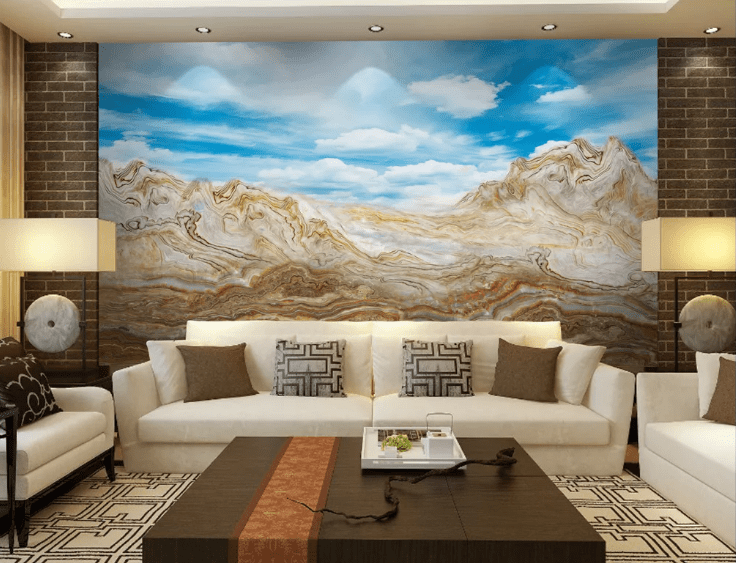3D Mountain Pattern WC340 Wall Murals Wallpaper AJ Wallpaper 2