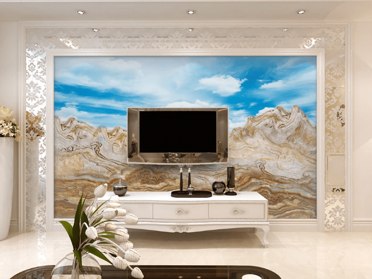 3D Mountain Pattern WC340 Wall Murals Wallpaper AJ Wallpaper 2