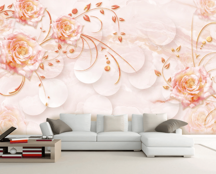 3D Rose Blooming WC335 Wall Murals Wallpaper AJ Wallpaper 2