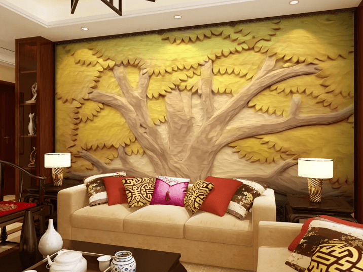 3D Relief Tree WC254 Wall Murals Wallpaper AJ Wallpaper 2