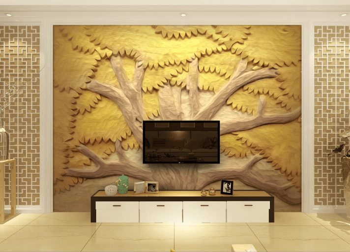 3D Relief Tree WC254 Wall Murals Wallpaper AJ Wallpaper 2