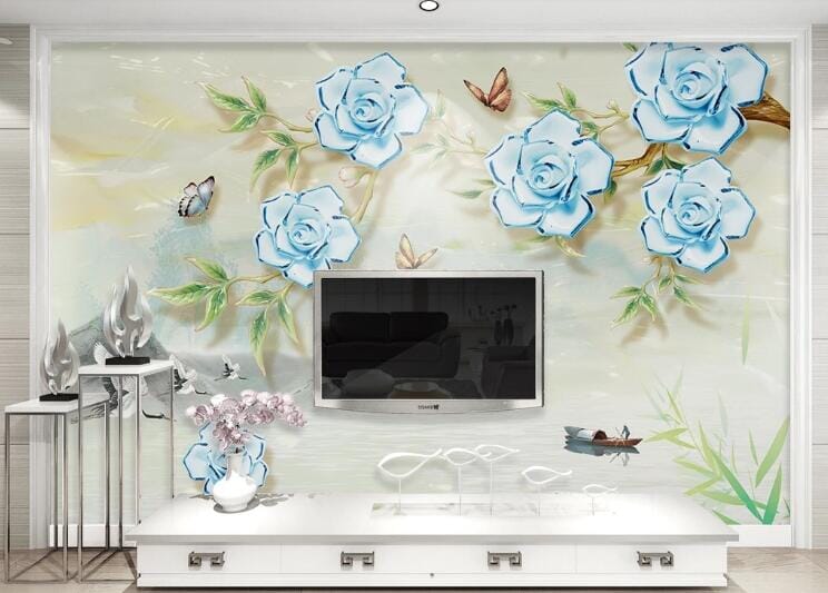 3D Flying Crane WC780 Wall Murals Wallpaper AJ Wallpaper 2