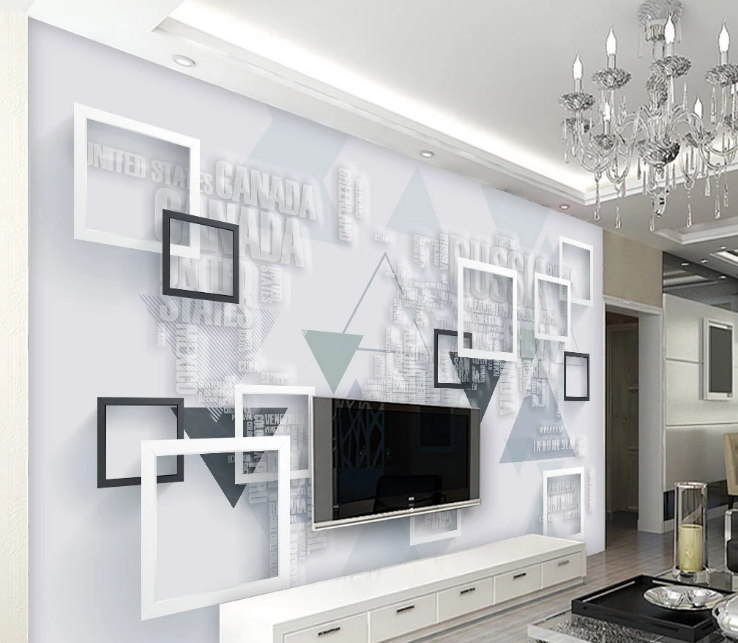 3D Inverted Triangle WC2563 Wall Murals