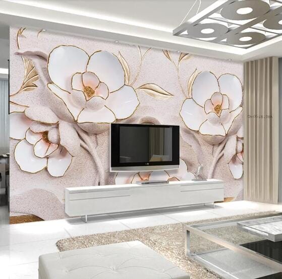 3D Embossed Plum WC462 Wall Murals Wallpaper AJ Wallpaper 2