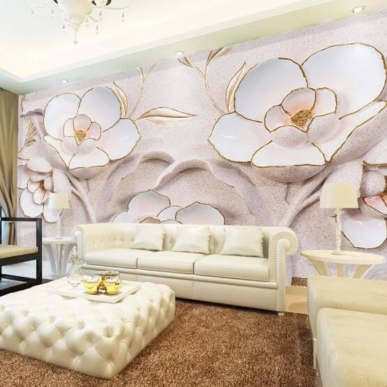 3D Embossed Plum WC462 Wall Murals Wallpaper AJ Wallpaper 2