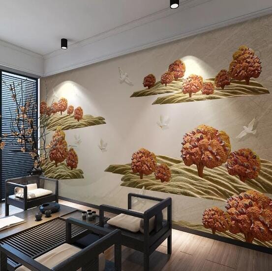 3D Maple Dove WC446 Wall Murals Wallpaper AJ Wallpaper 2