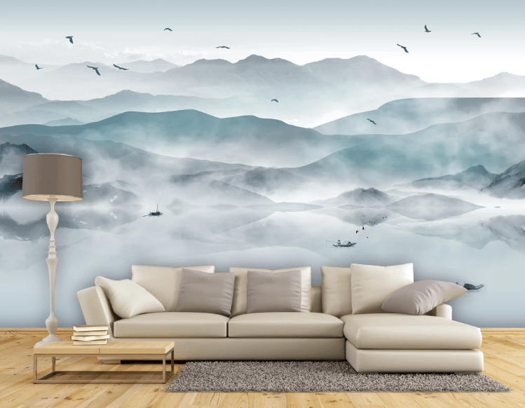 3D Green Mountain WC365 Wall Murals Wallpaper AJ Wallpaper 2