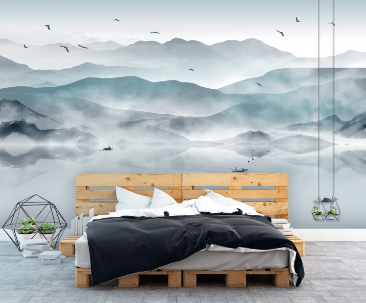 3D Green Mountain WC365 Wall Murals Wallpaper AJ Wallpaper 2
