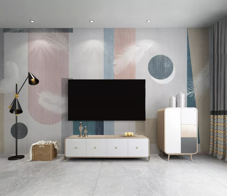 3D Falling Feathers WC2705 Wall Murals