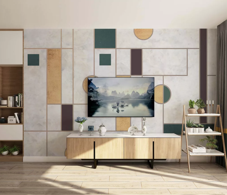 3D Rounded Square WC2597 Wall Murals