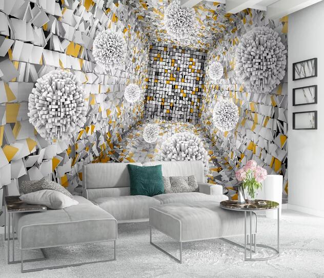 3D Round Brick WC1506 Wall Murals