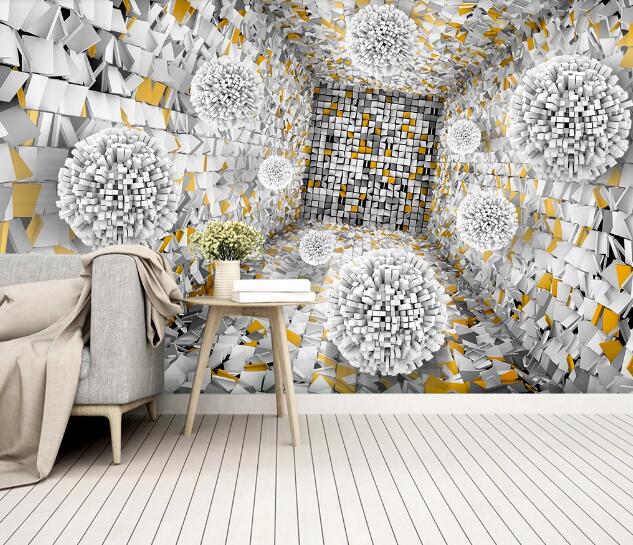 3D Round Brick WC1506 Wall Murals