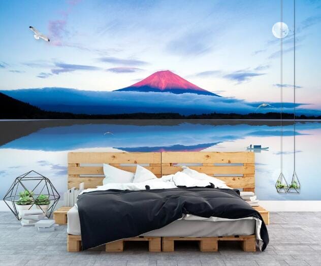 3D Red Mountain WC690 Wall Murals Wallpaper AJ Wallpaper 2