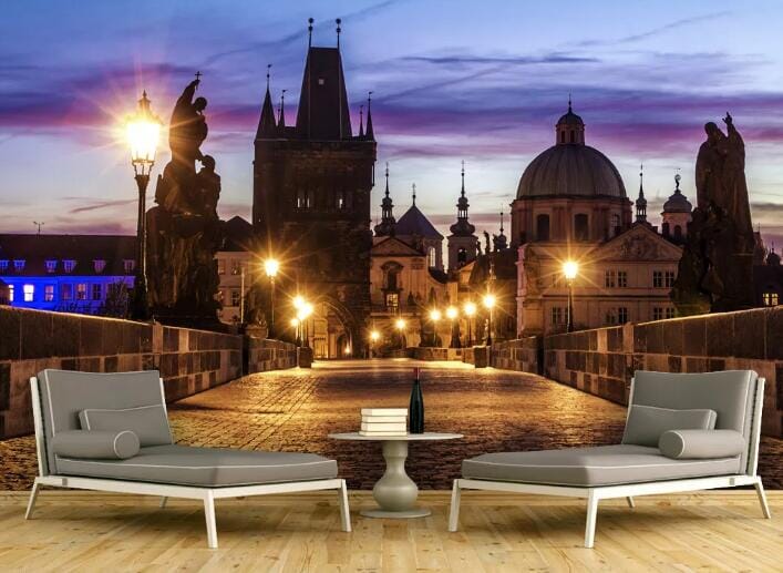 3D Street Light Castle WC318 Wall Murals Wallpaper AJ Wallpaper 2