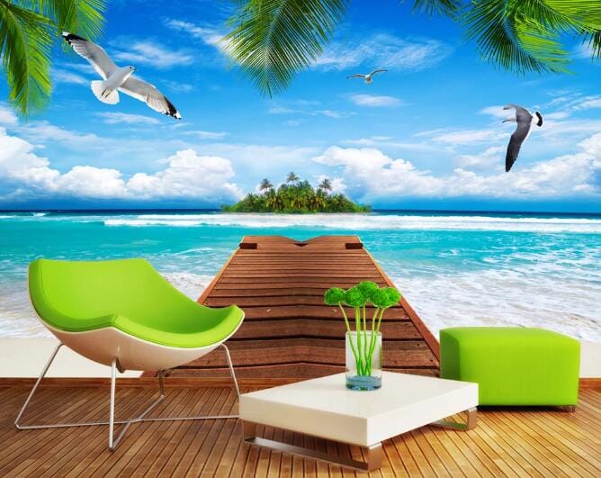 3D Pigeon Island WC316 Wall Murals Wallpaper AJ Wallpaper 2