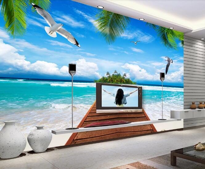 3D Pigeon Island WC316 Wall Murals Wallpaper AJ Wallpaper 2