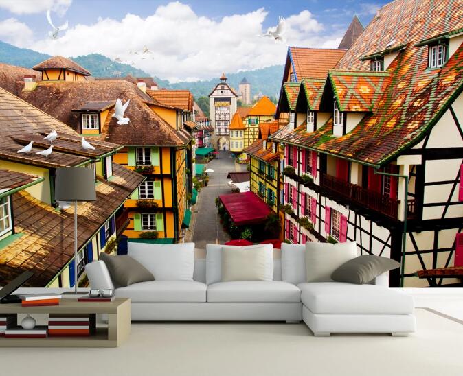 3D Pigeon House WC314 Wall Murals