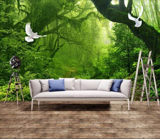 3D Pigeon Forest WC310 Wall Murals Wallpaper AJ Wallpaper 2