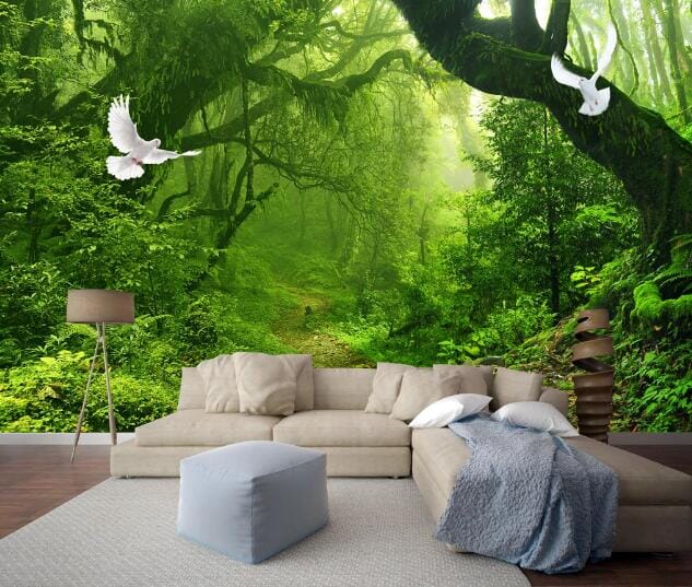 3D Pigeon Forest WC310 Wall Murals Wallpaper AJ Wallpaper 2