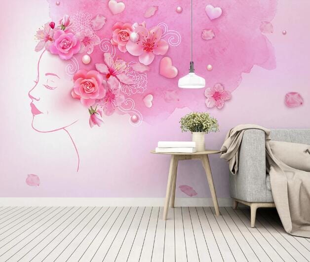 3D Woman Plum WC1051 Wall Murals Wallpaper AJ Wallpaper 2