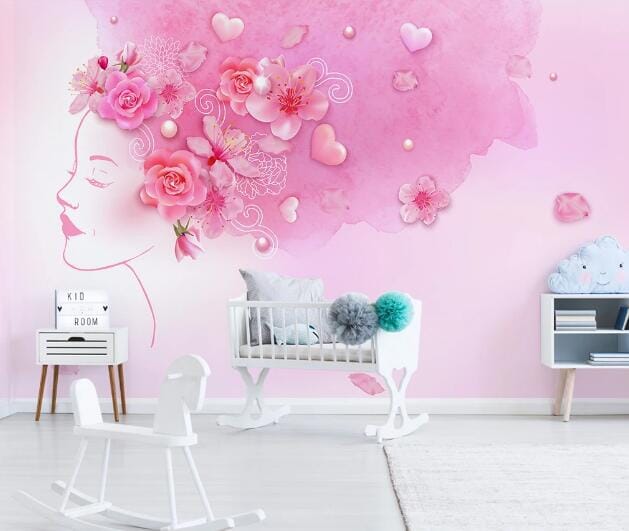3D Woman Plum WC1051 Wall Murals Wallpaper AJ Wallpaper 2