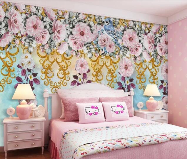 3D Lush Flower WC1048 Wall Murals Wallpaper AJ Wallpaper 2