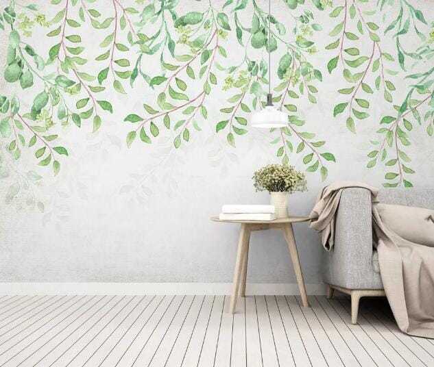 3D Willow Leaves WC1022 Wall Murals Wallpaper AJ Wallpaper 2