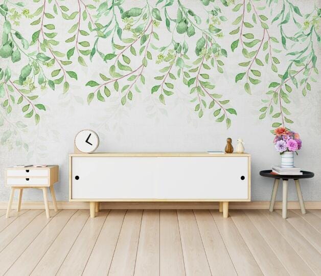 3D Willow Leaves WC1022 Wall Murals Wallpaper AJ Wallpaper 2