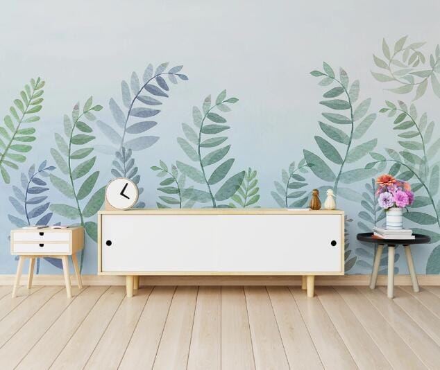 3D Swaying Leaves WC1007 Wall Murals Wallpaper AJ Wallpaper 2